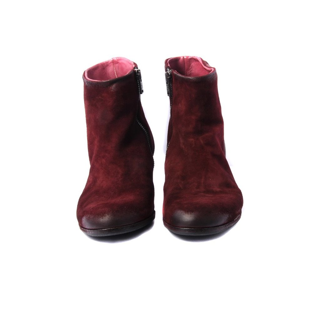 Pantanetti Ankle Boot in hand-died and washed Suede Burgundy - Picture 3 of 6